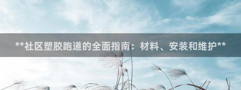 谈球吧是正规平台吗知乎：**社区塑胶跑道的全面指南：材料、安装和维护**