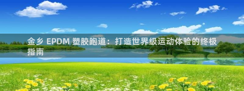 谈球吧可靠吗：金乡 EPDM 塑胶跑道：打造世界级运